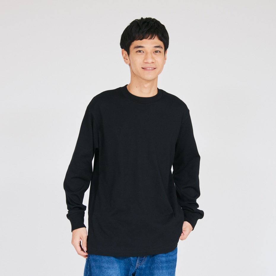 Hanes T-SHIRTS KURO �N���[�l�b�N�����O�X���[�uT�V���c 25FW �w�C���Y(HM4-C201)