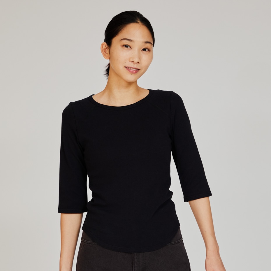 Hanes originals3/4X[uTVc 25FW wCY(HW1-B102)