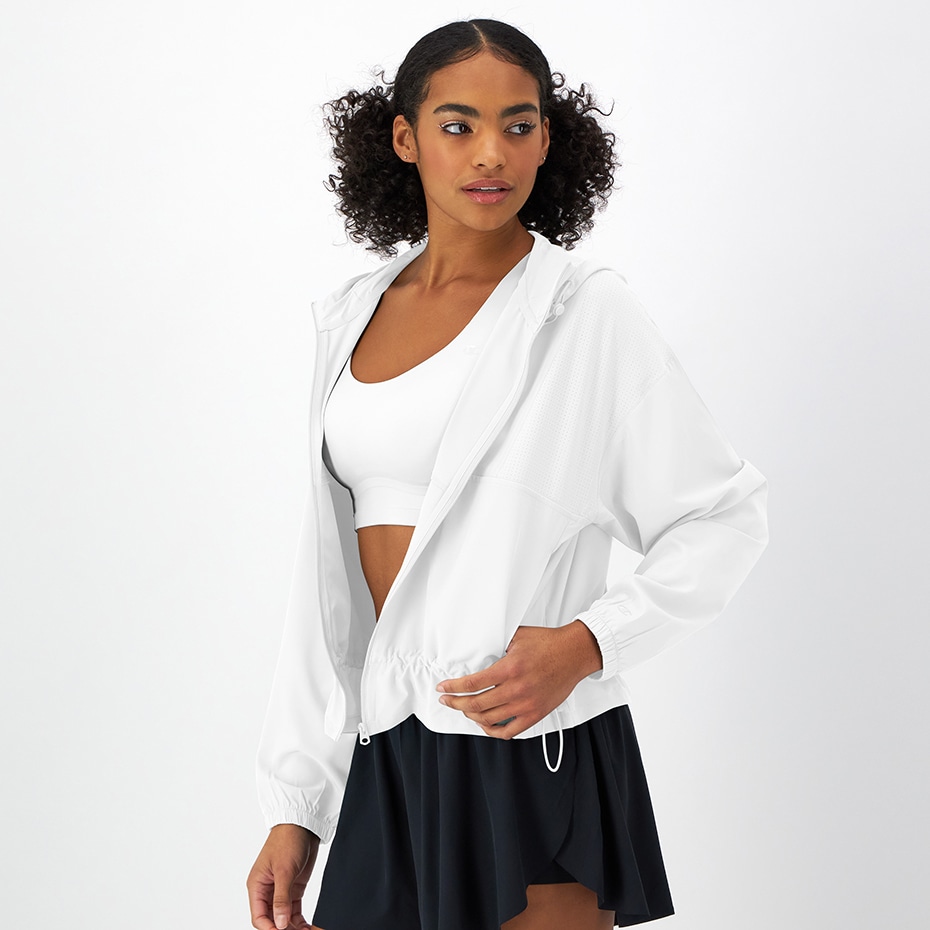 ウィメンズ フーデッドジップジャケット ホワイト | チャンピオンの  