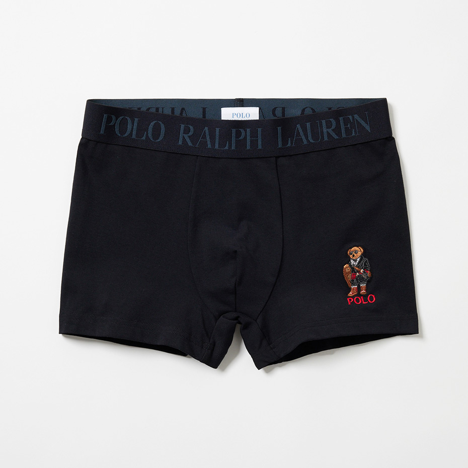 ■ポロラルフローレン ポロベアーボクサートランクス3点セットM新品B■ ショートボクサーブリーフ ホリデーベア刺繍 ブラック | ポロ