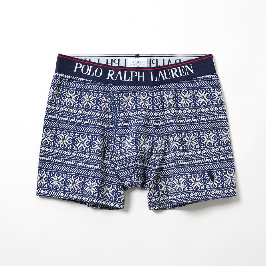 ボクサーブリーフ スノーフレークプリント ネイビー | ポロ ラルフ