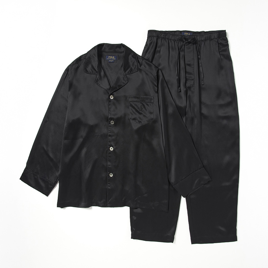POLO RALPH LAUREN ストレッチシルクパジャマセット ロングスリーブ ストレッチ シルク パジャマ セット（ルームウェア