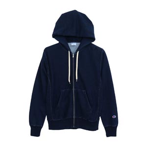 リバースウィーブジップスウェットパーカー 10oz ストーンウォッシュブルー チャンピオンの公式通販サイト