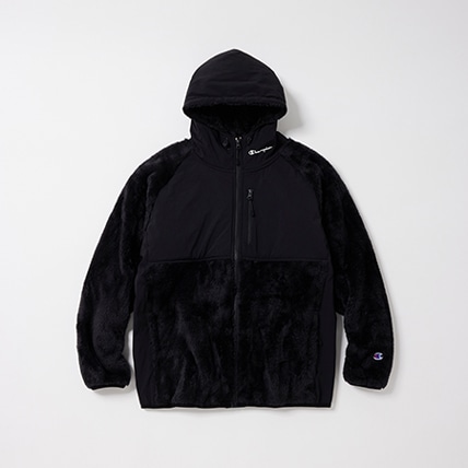 フーデッドジップジャケット ブラック | チャンピオンの公式通販サイト