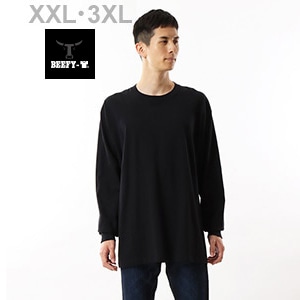 大きいサイズ BEEFY-T ロングスリーブTシャツ 22FW BEEFY-T ヘインズ(H5186L)