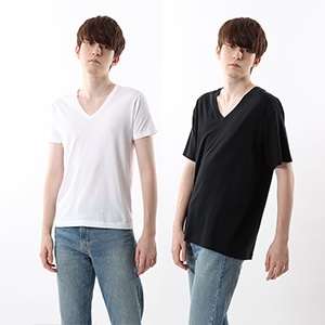 ジャパンフィット【2枚組】VネックTシャツ 5.3oz 21FW Japan Fit ヘインズ(H5325)