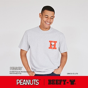 PEANUTS x BEEFY-T �N���[�l�b�NT�V���c 26SS BEEFY-T �w�C���Y(HM1-D003)