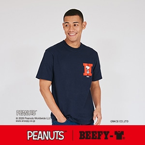 PEANUTS x BEEFY-T �N���[�l�b�NT�V���c 26SS BEEFY-T �w�C���Y(HM1-D003)