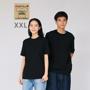 �傫���T�C�Y Hanes T-SHIRTS KURO �N���[�l�b�NT�V���c 26SS �w�C���Y(HM1-D202)