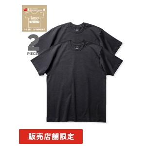 2P Hanes T-SHIRTS KURO �N���[�l�b�NT�V���c