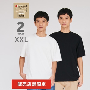 �傫���T�C�Y 2���g Hanes T-SHIRTS SHIRO/KURO �N���[�l�b�NT�V���c 26SS �w�C���Y(HM1-D703)