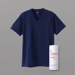 ＜OUTLET＞ヘインズ プレミアムジャパンフィット VネックTシャツ  PREMIUM Japan Fit(HM1-F002)