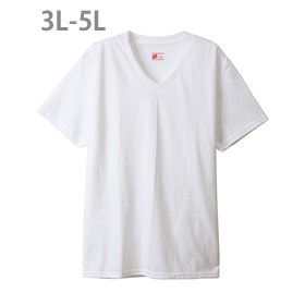 大きいサイズ【2枚組】ビジカジ魂 VネックTシャツ 23SS 魂シリーズ ヘインズ(HM1ER702K)
