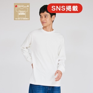 Hanes T-SHIRTS SHIRO �N���[�l�b�N�����O�X���[�uT�V���c 26SS �w�C���Y(HM4-D201)