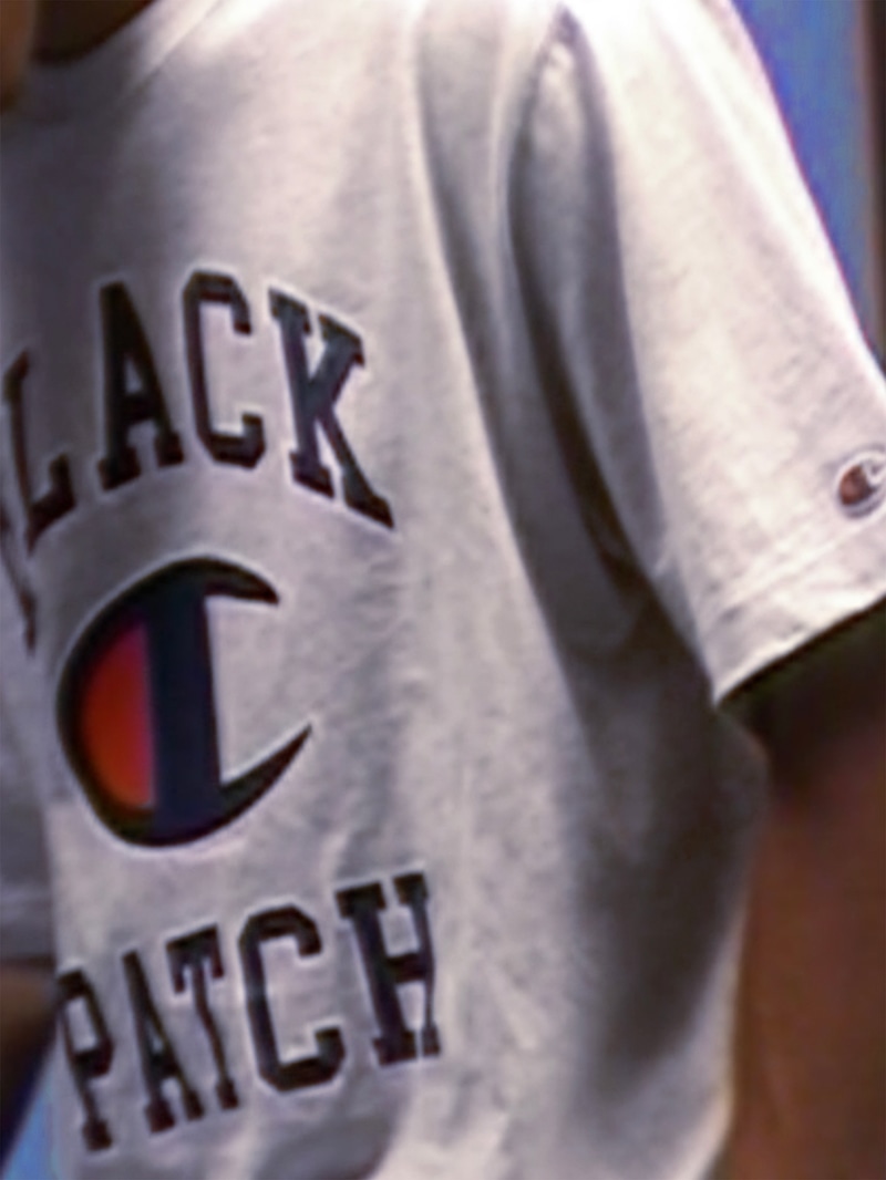 The Black Eye Patch Champion WHITE s/s Tシャツ/カットソー(半袖/袖なし) トップス メンズ 【売れ筋】