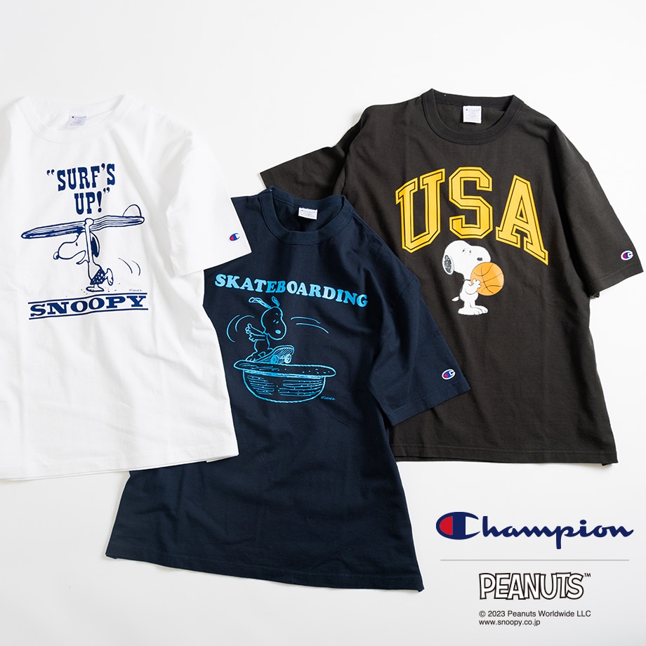 champion スヌーピーTシャツ