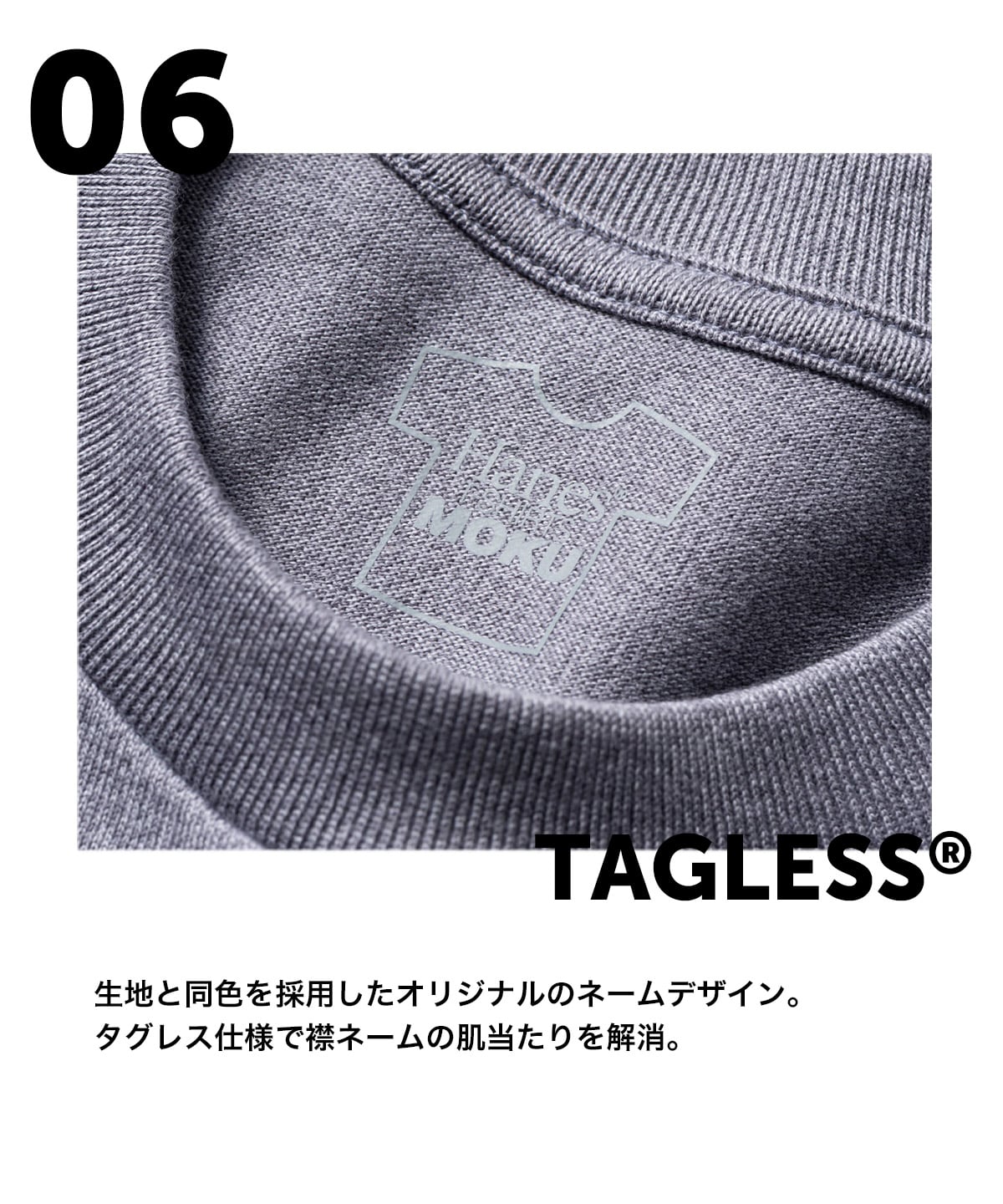 Hanes T-SHIRTS MOKU クルーネックTシャツ(HM1-D203) ヘザーグレー